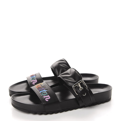 Louis Vuitton Calfskin New Wave Bom Dia Mule Sandals 41 Black 3 of 10