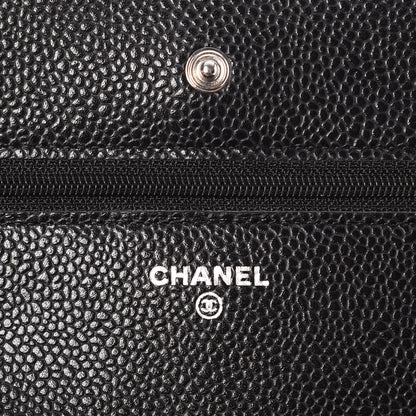 Chanel Caviar Quilted Wallet On Chain WOC Black 6 of 8