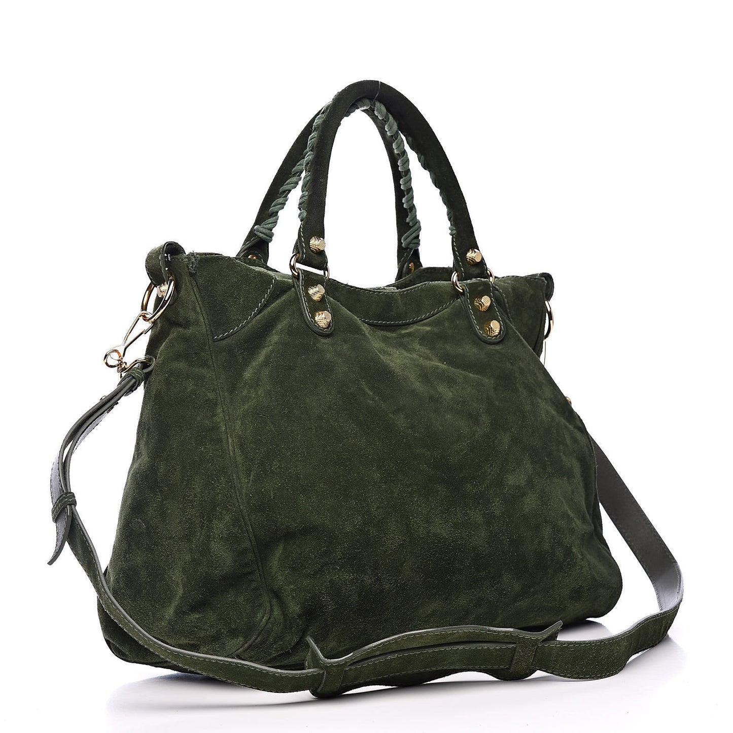 Baby Daim Suede Giant 12 Gold Hardware Velo Vert Militaire