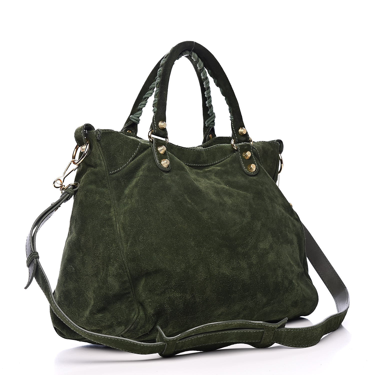 Balenciaga Baby Daim Suede Giant 12 Gold Hardware Velo Vert Militaire 3 of 18