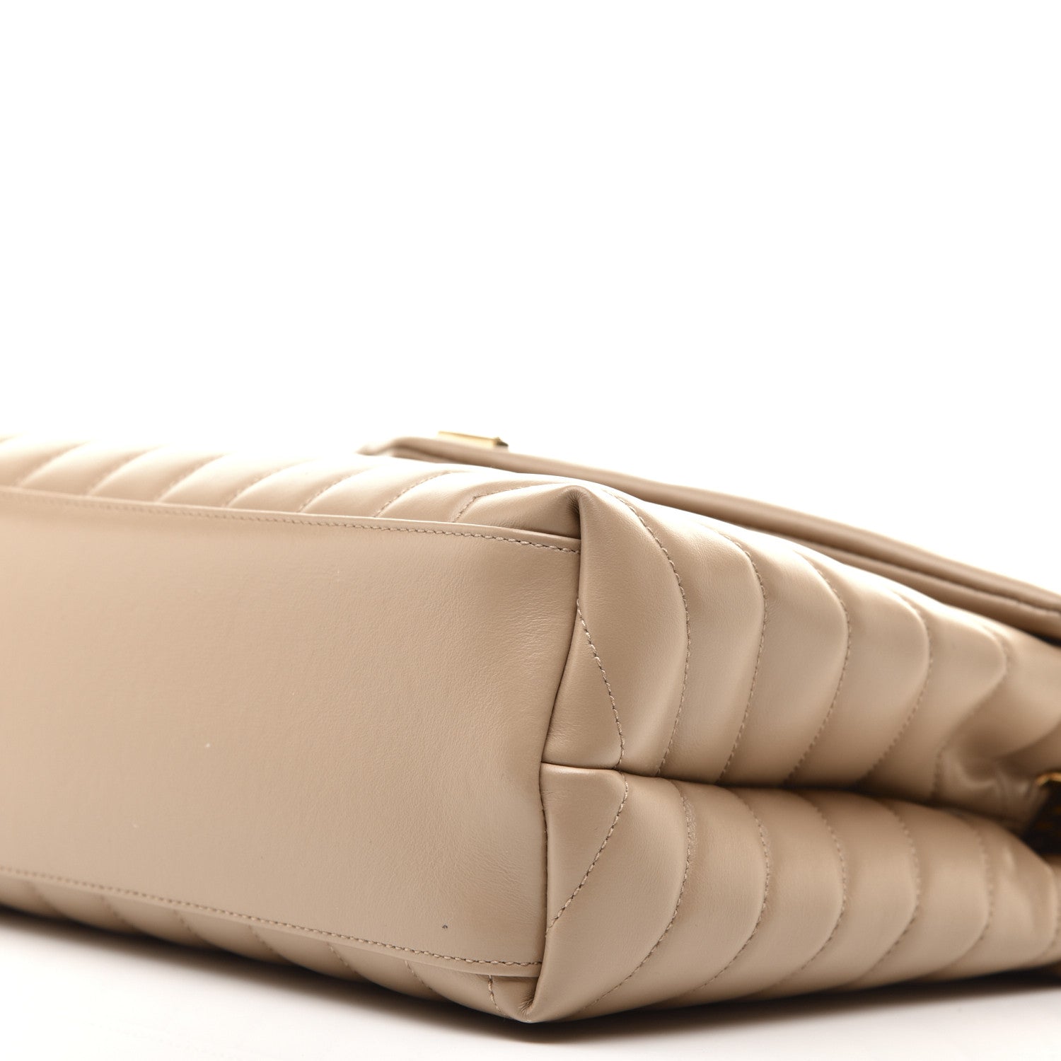 Saint Laurent Calfskin Y Quilted Monogram Medium Loulou Chain Satchel Dark Beige 8 of 8