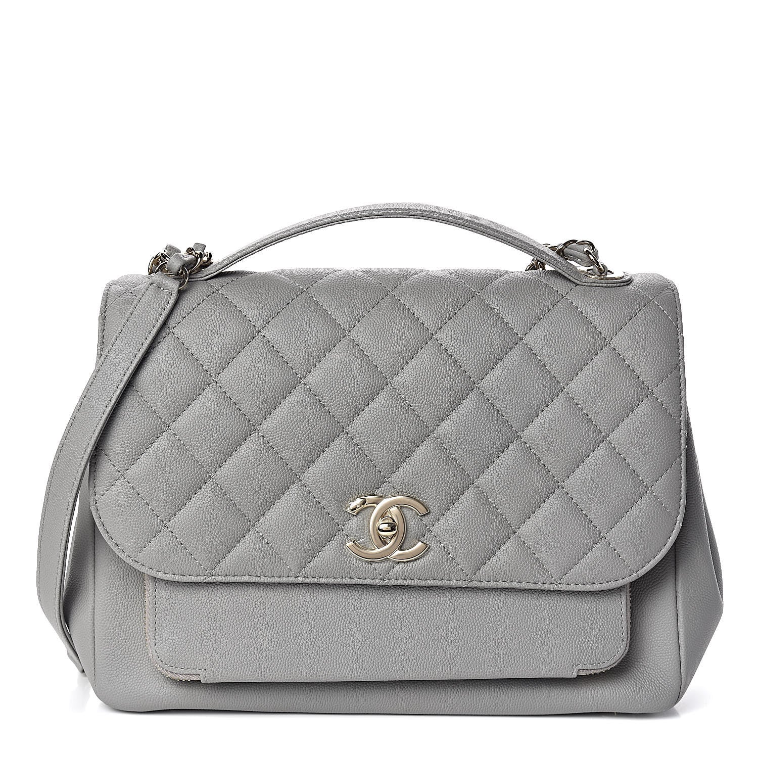 Chanel Caviar Quilted Large Business Affinity Flap Grey 1 of 11