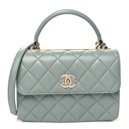 Chanel Lambskin Quilted Small Trendy CC Flap Dual Handle Bag Grey 1 of 11