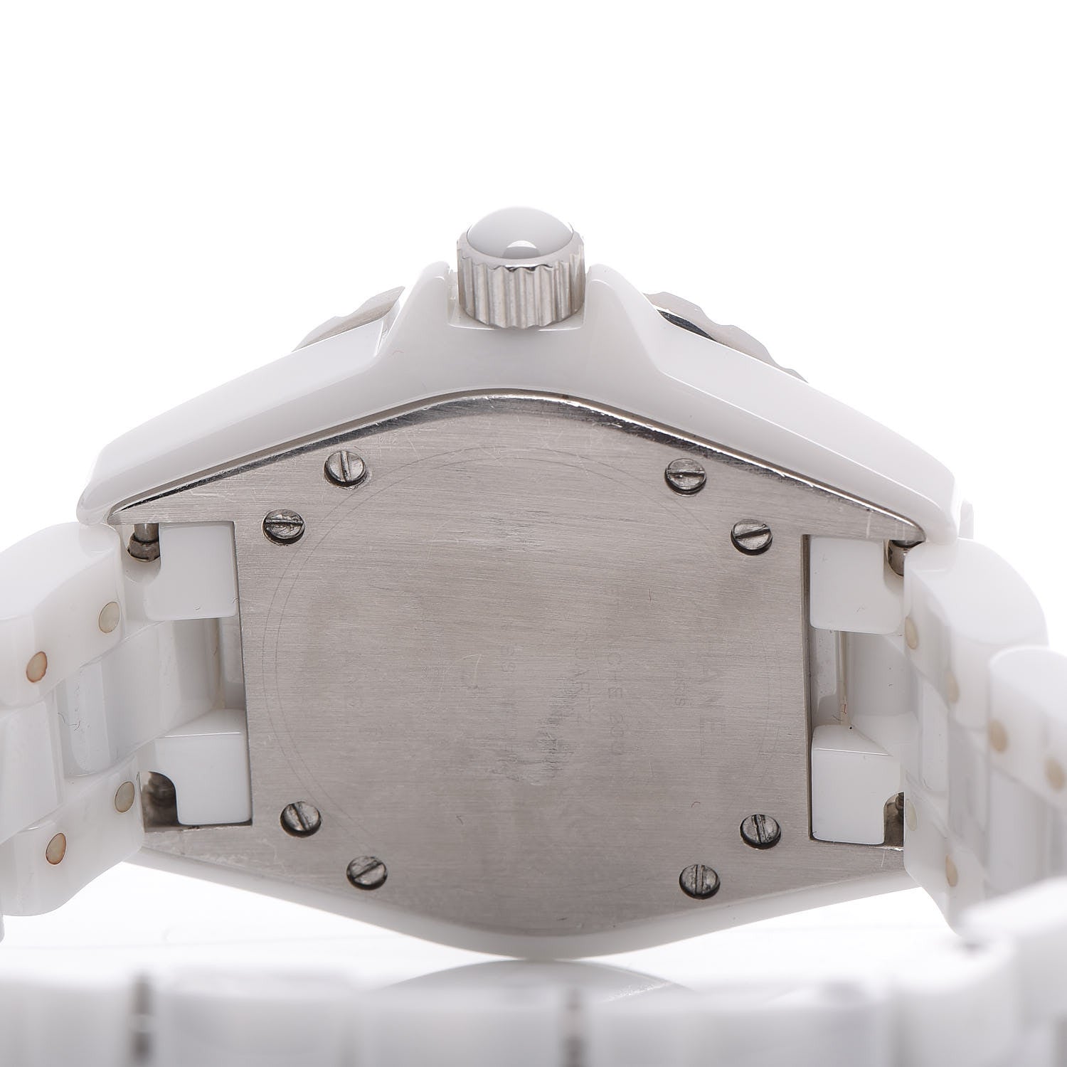Chanel Stainless Steel Ceramic Pink Sapphire 33mm J12 Quartz Watch White 5 of 8