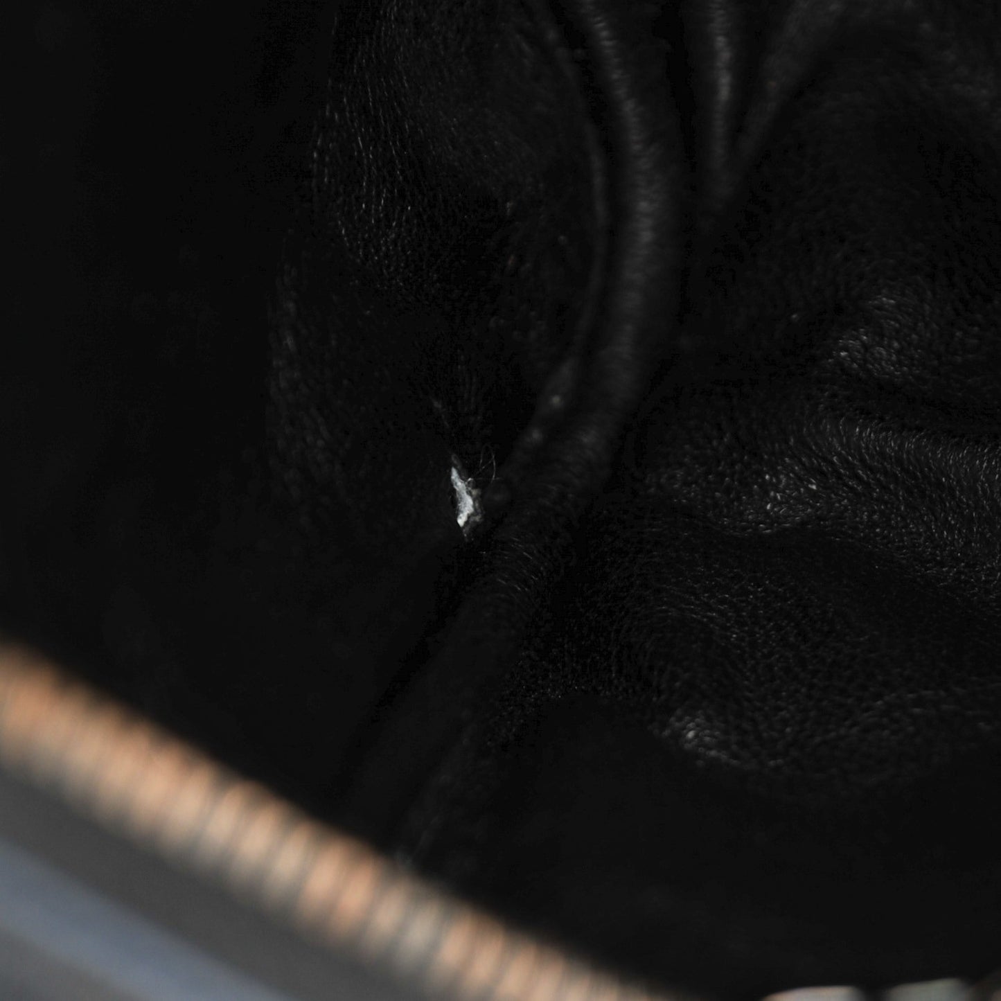 Metallic Aged Calfskin Quilted Medium Reissue Camera Case Black