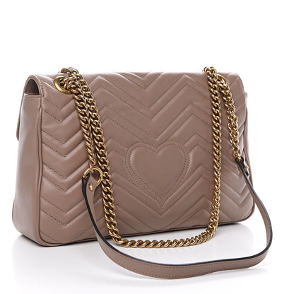 Gucci Calfskin Matelasse Medium GG Marmont Shoulder Bag Porcelain Rose 2 of 12