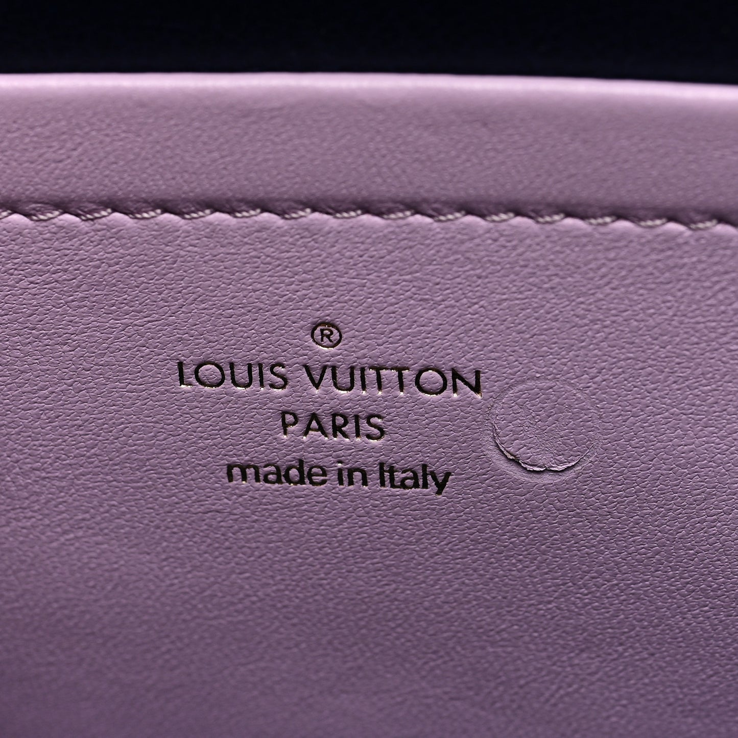 Lambskin Embossed Monogram Pochette Coussin Parme