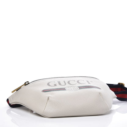 Gucci Grained Calfskin Small Logo Belt Bag White 3 of 10
