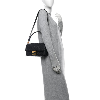 Fendi Nappa FF 1974 Embossed Baguette Black 2 of 12