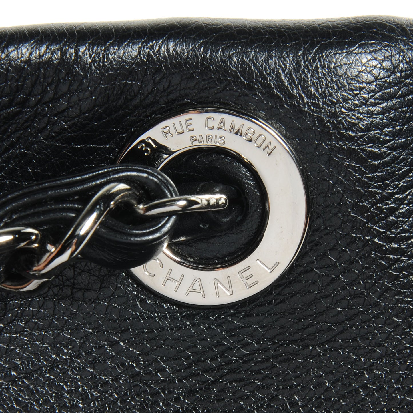 Calfskin Large Front Flap Tote Black