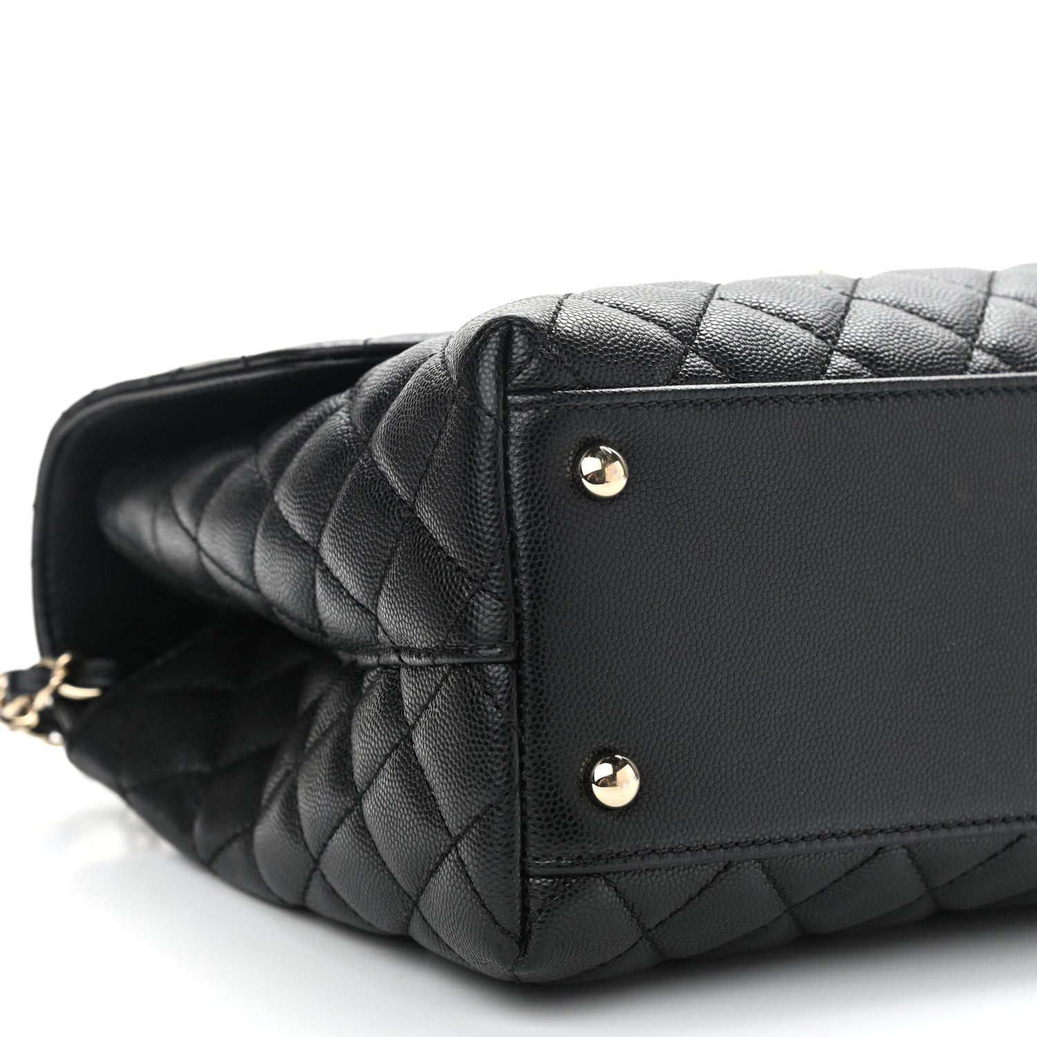 Chanel Caviar Quilted Medium Coco Handle Flap Black 8 of 10