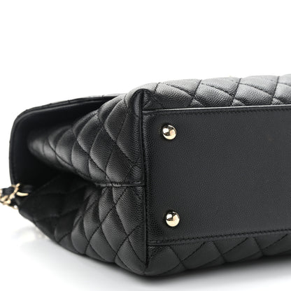Chanel Caviar Quilted Medium Coco Handle Flap Black 8 of 10