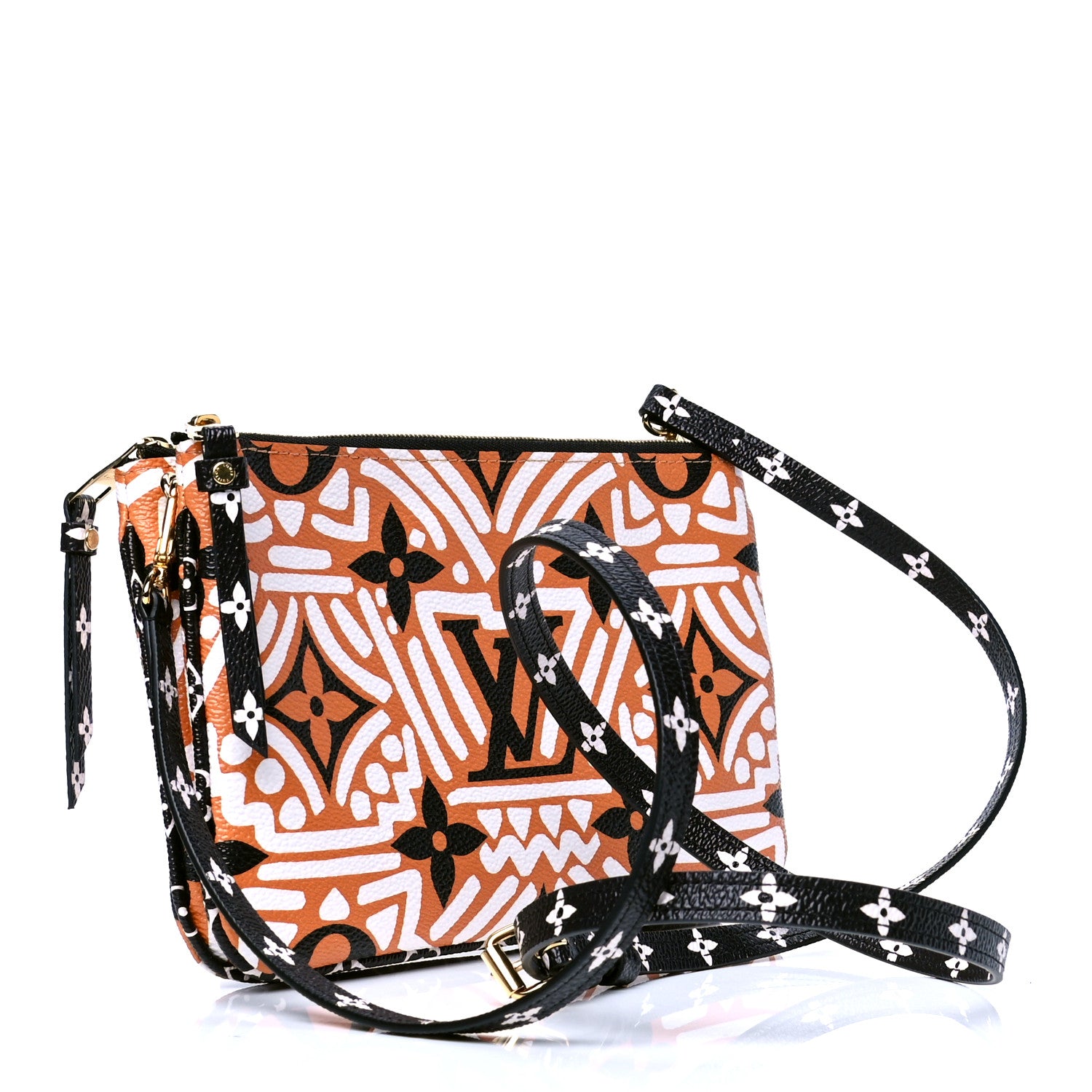 Louis Vuitton Monogram Giant Crafty Double Zip Pochette Creme Caramel 2 of 4
