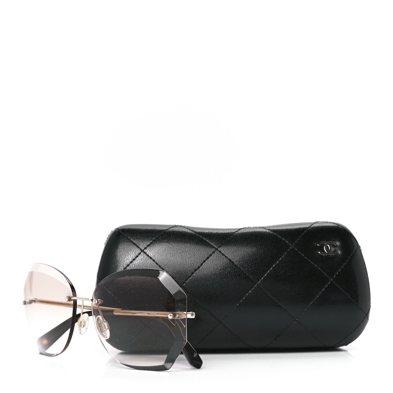 Chanel Metal Spring Round Sunglasses 4220 Gold Brown 8 of 8