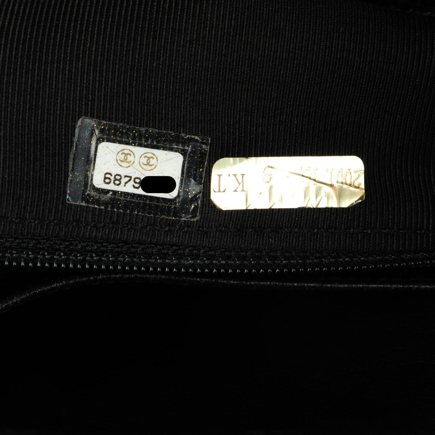 Caviar Quilted Flap Shoulder Bag Black