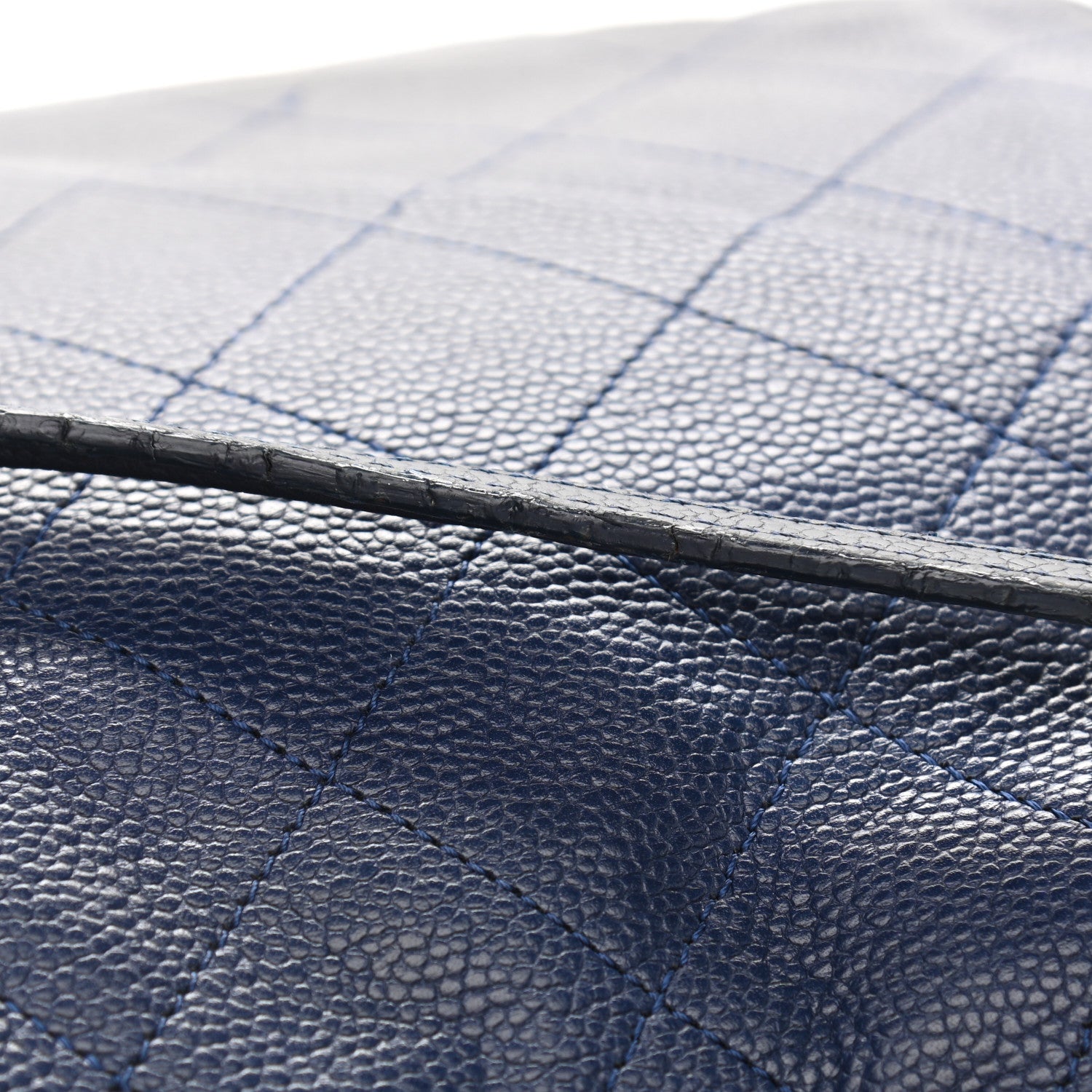 Chanel Caviar Stitched Large CC Pocket Hobo Navy 14 of 16