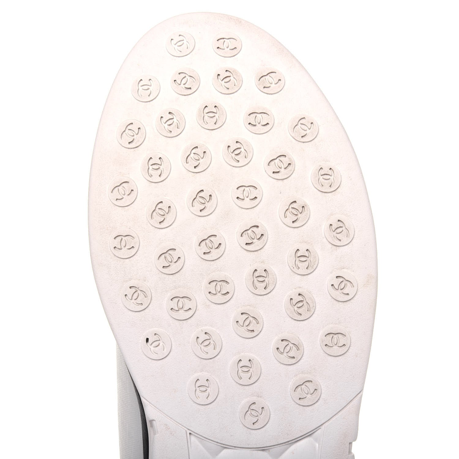 Chanel Lycra Womens CC Sneakers 39 White Black 8 of 10