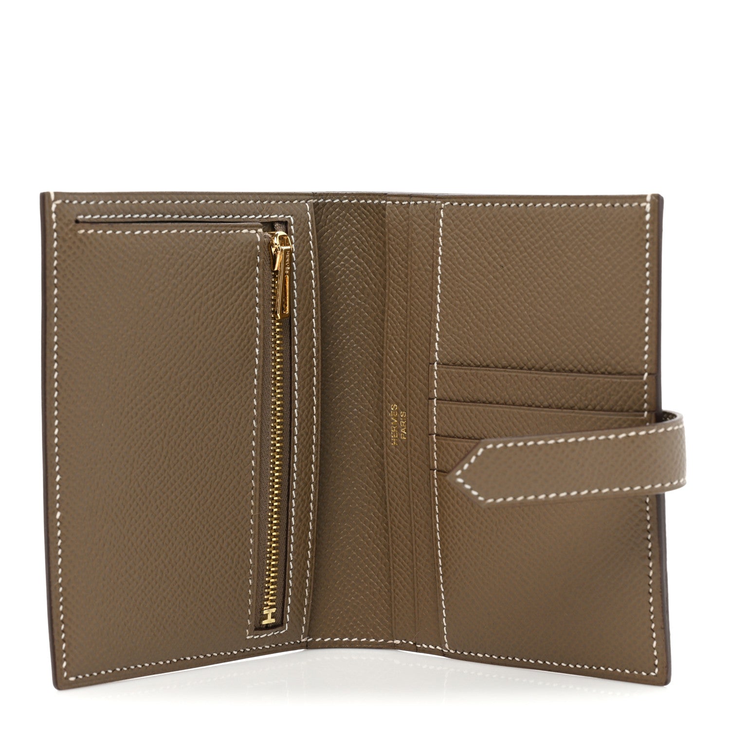 Hermes Epsom Bearn Compact Wallet Etoupe 5 of 11
