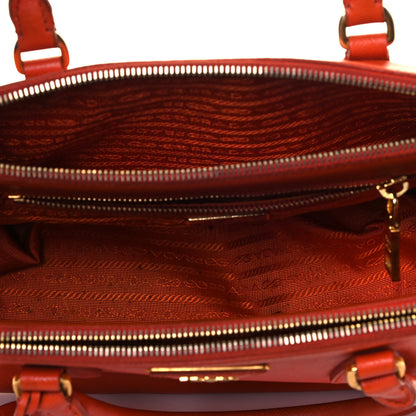 Prada Saffiano Lux Medium Double Zip Tote Papaya 4 of 16