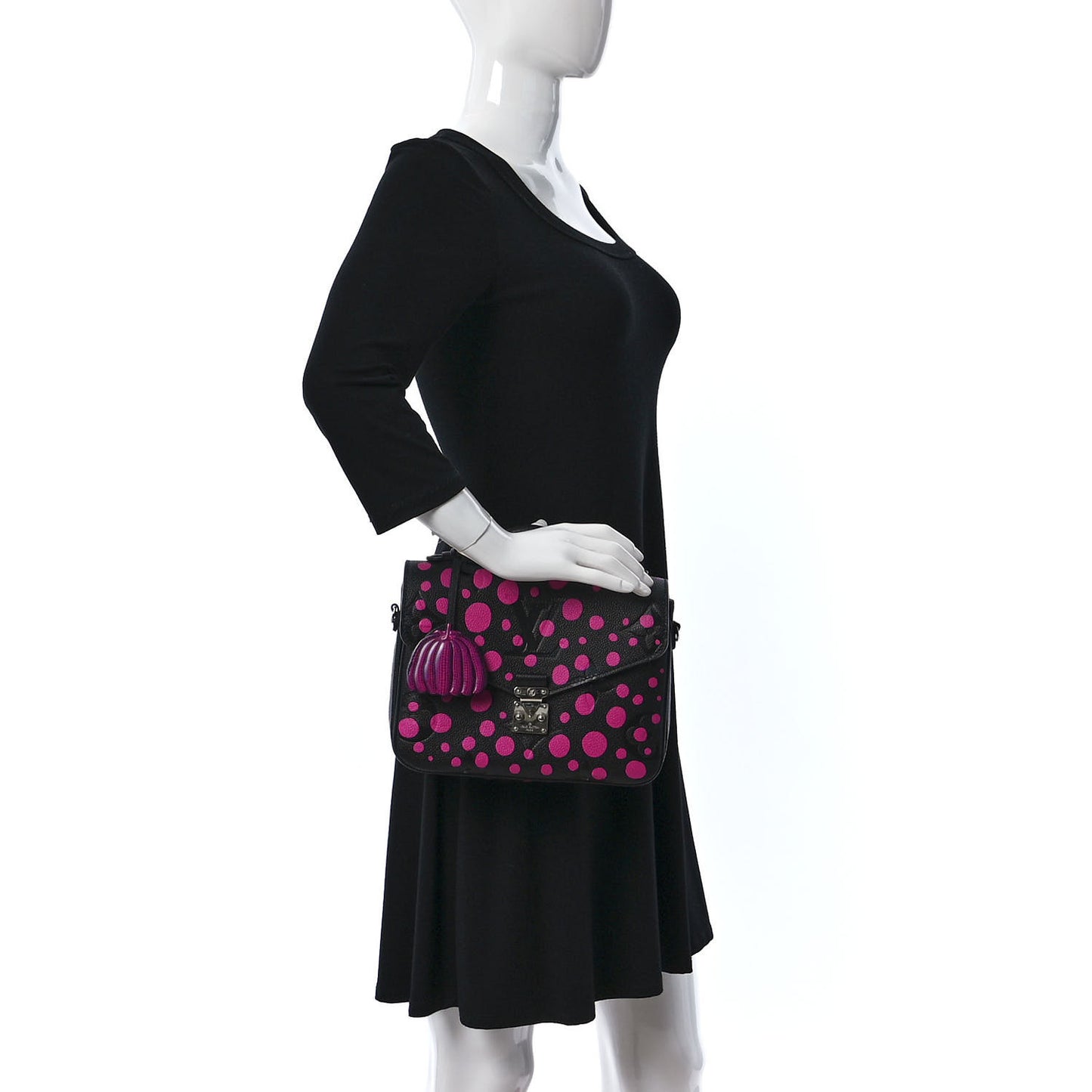 LV x YK Empreinte Monogram Giant Pochette Metis Black Fuchsia