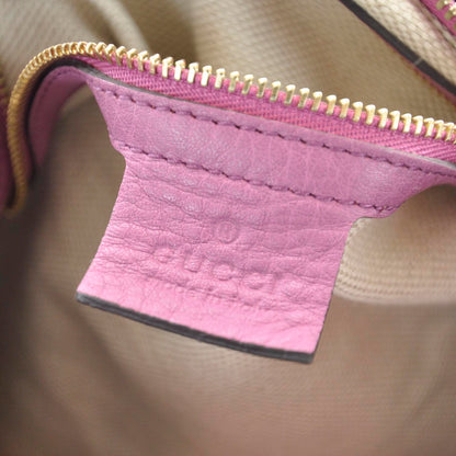Gucci Pebbled Calfskin Medium Soho Boston Fresia Rose 9 of 10