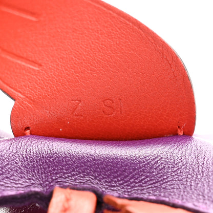 Hermes Milo Lambskin Grigri Rodeo Pegase Horse Bag Charm PM Violet Cornaline Capucine 4 of 5