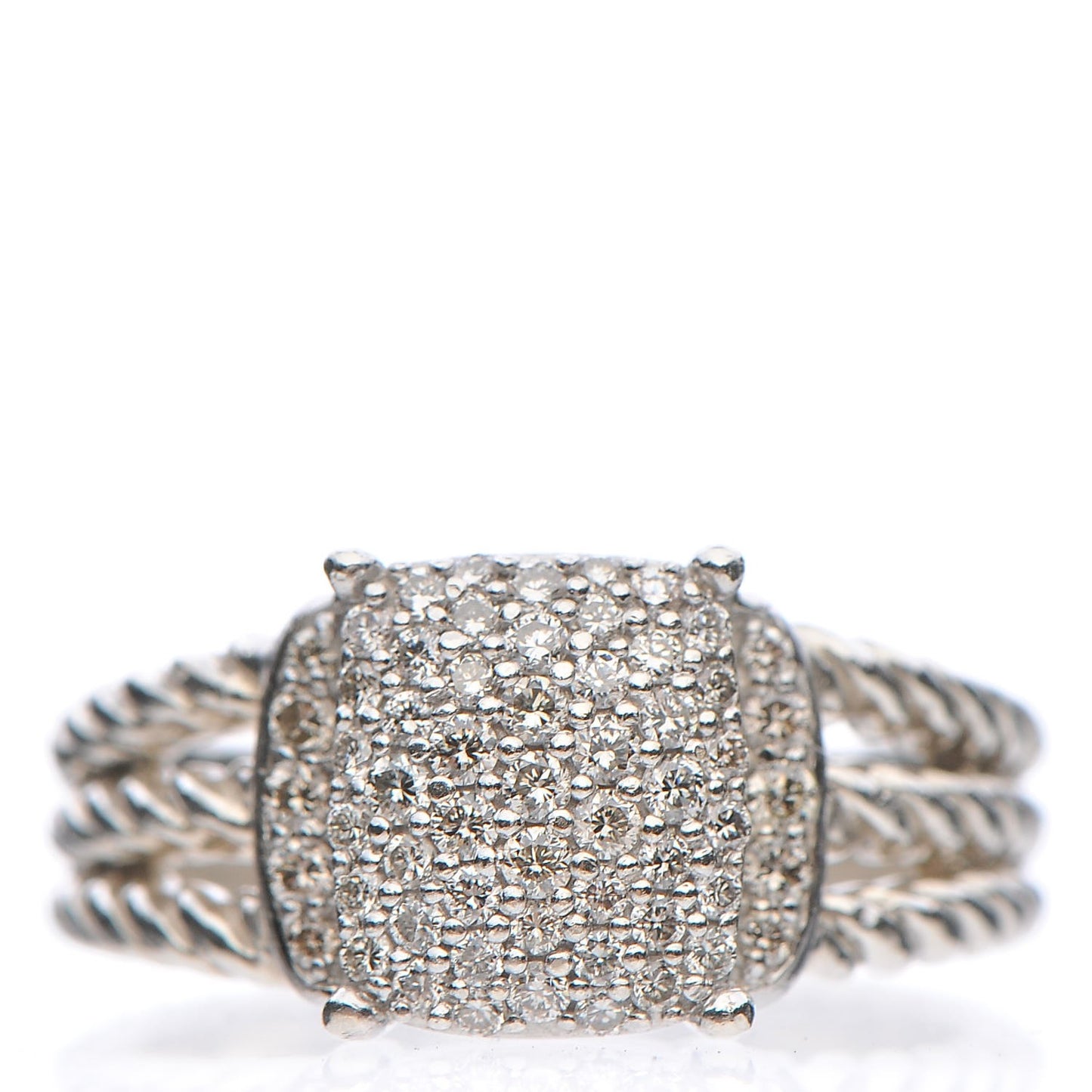 Sterling Silver Diamond 10mm Petite Wheaton Ring 52 6