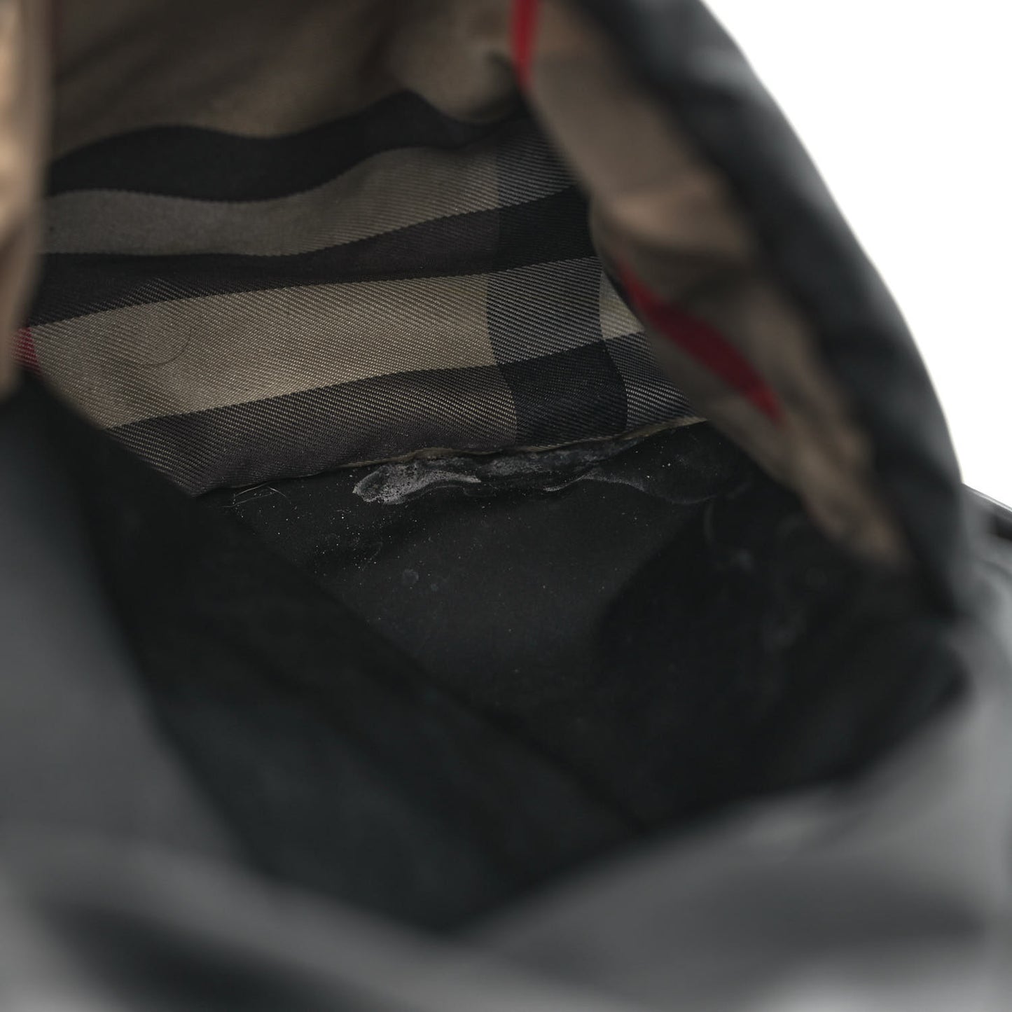 Nylon Grained Calfskin Watson Diaper Bag Black