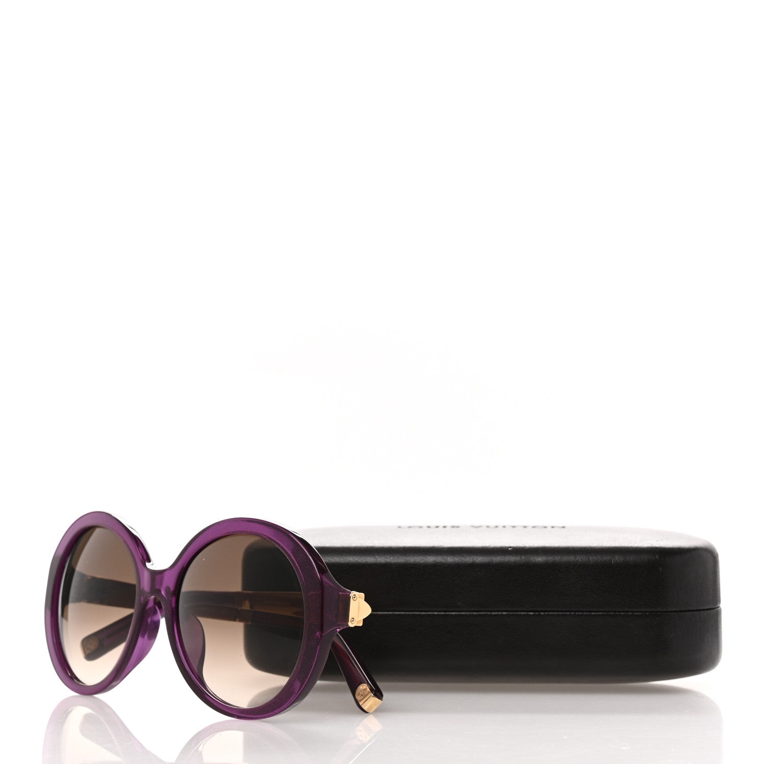 Louis Vuitton Petit Soupcon Rond Sunglasses Z0560E Purple Glitter 8 of 8