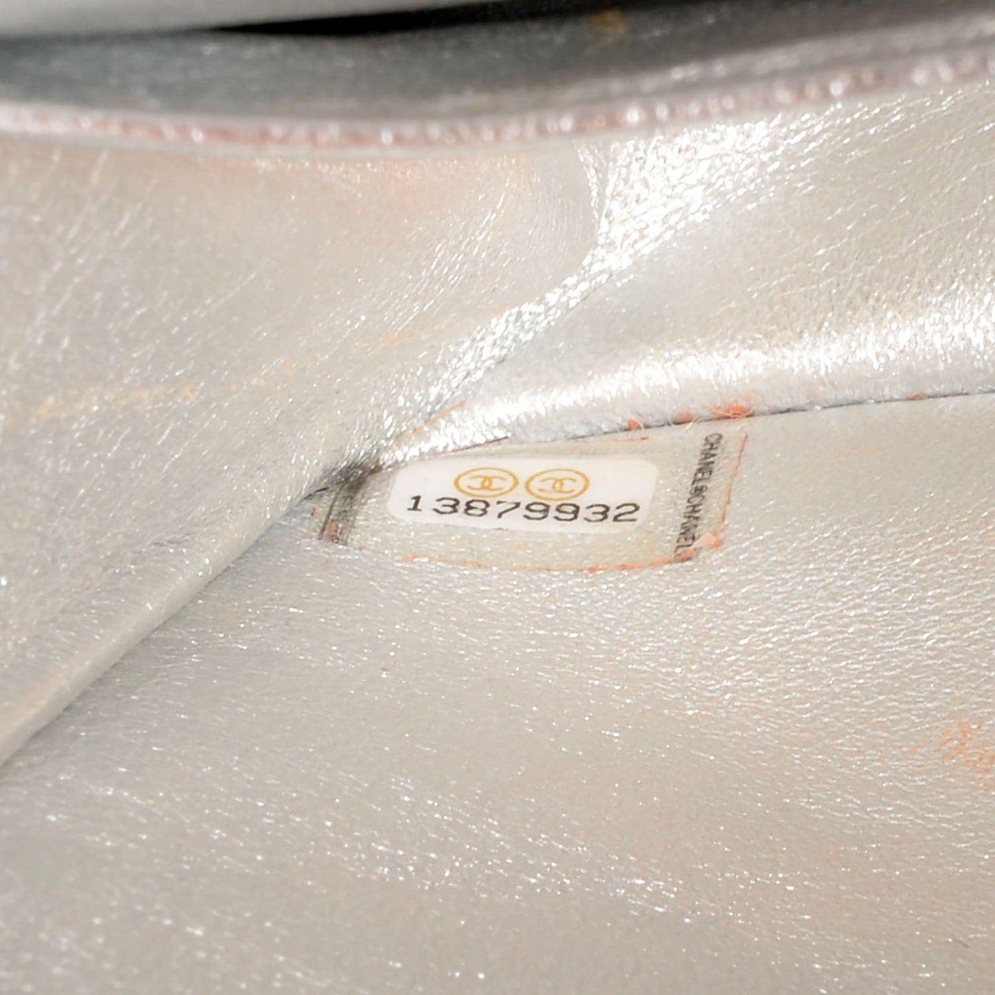 Lambskin Medium Double Flap Silver
