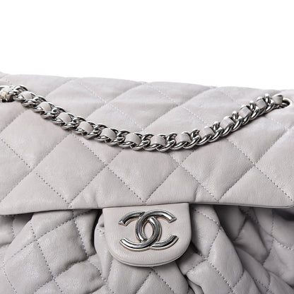 Chanel Washed Lambskin Quilted Medium Chain Around Messenger Grey 7 of 11