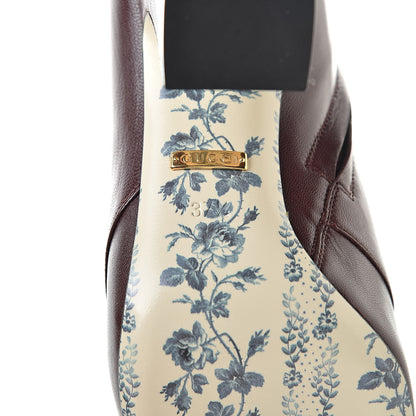 Gucci Malaga Kid GG Victoire 95mm Ankle Boots 37.5 Vintage Bordeaux 6 of 8
