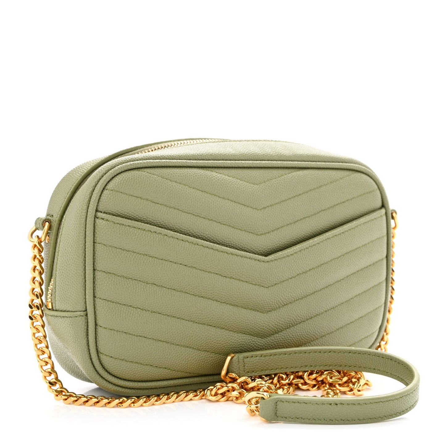 Grain De Poudre Matelasse Monogram Mini Lou Camera Bag Pistachio