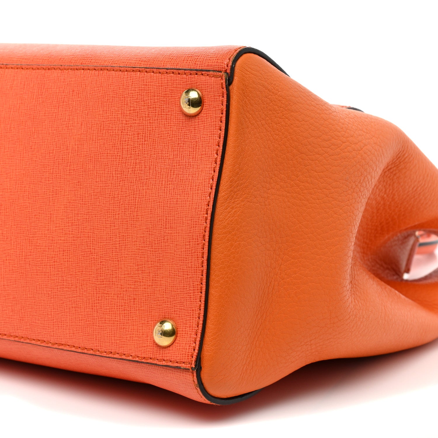 Fendi Vitello Elite Regular 2Jours Tote Arancio 10 of 17