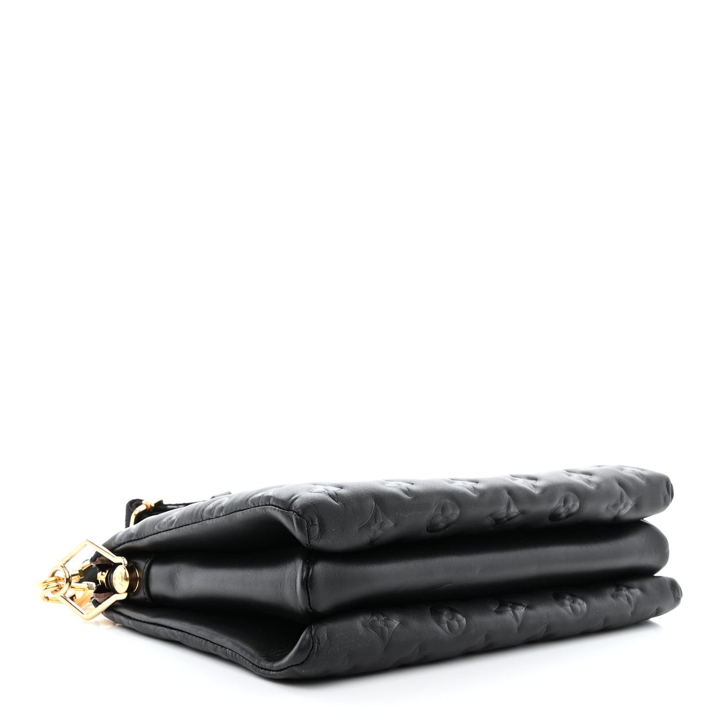 Lambskin Embossed Monogram Coussin PM Black