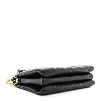 Louis Vuitton Lambskin Embossed Monogram Coussin PM Black 4 of 12