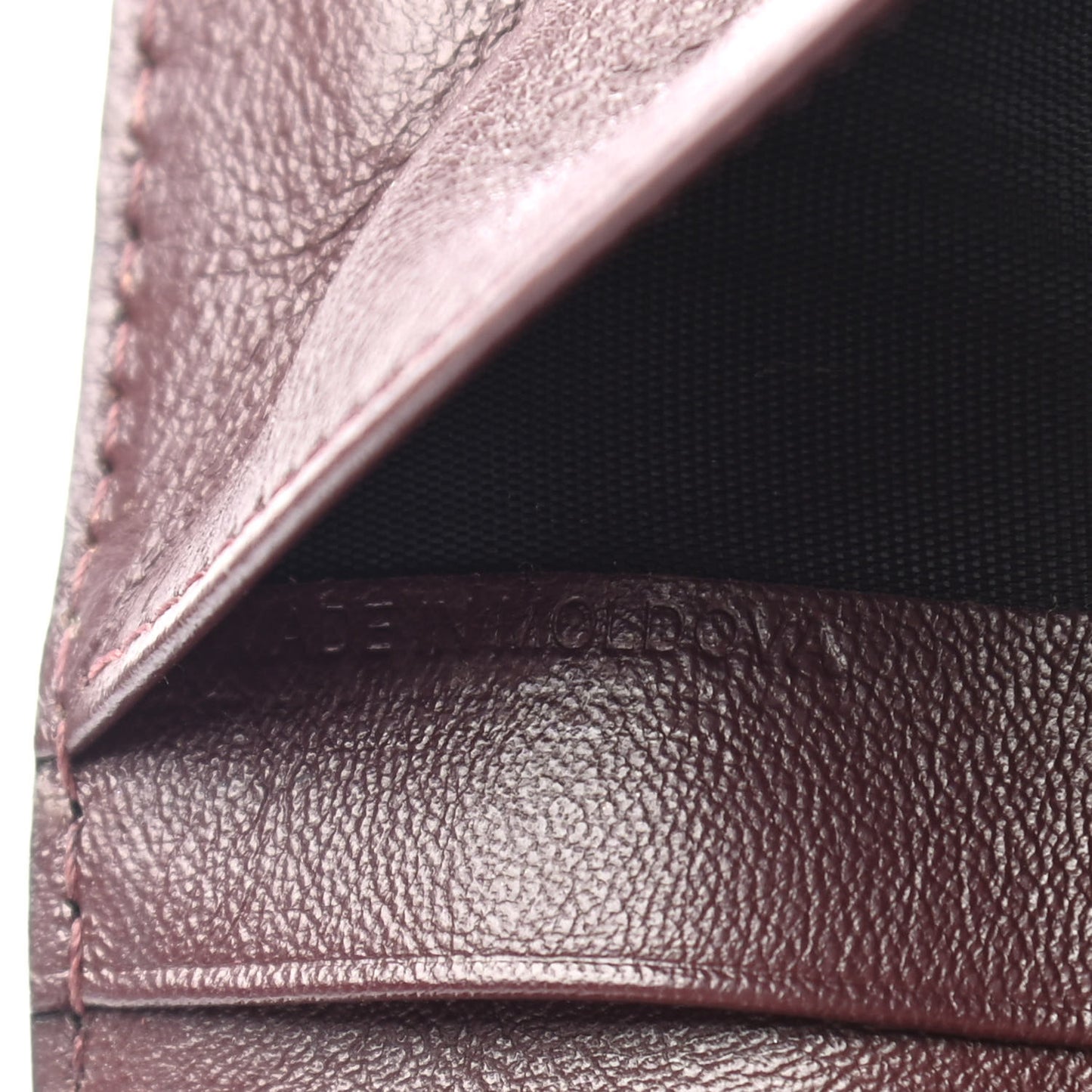 Grainy Calfskin Penrose Continental Wallet Burgundy