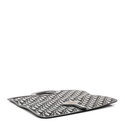 Christian Dior Oblique Fold Over Clutch Blue 4 of 11