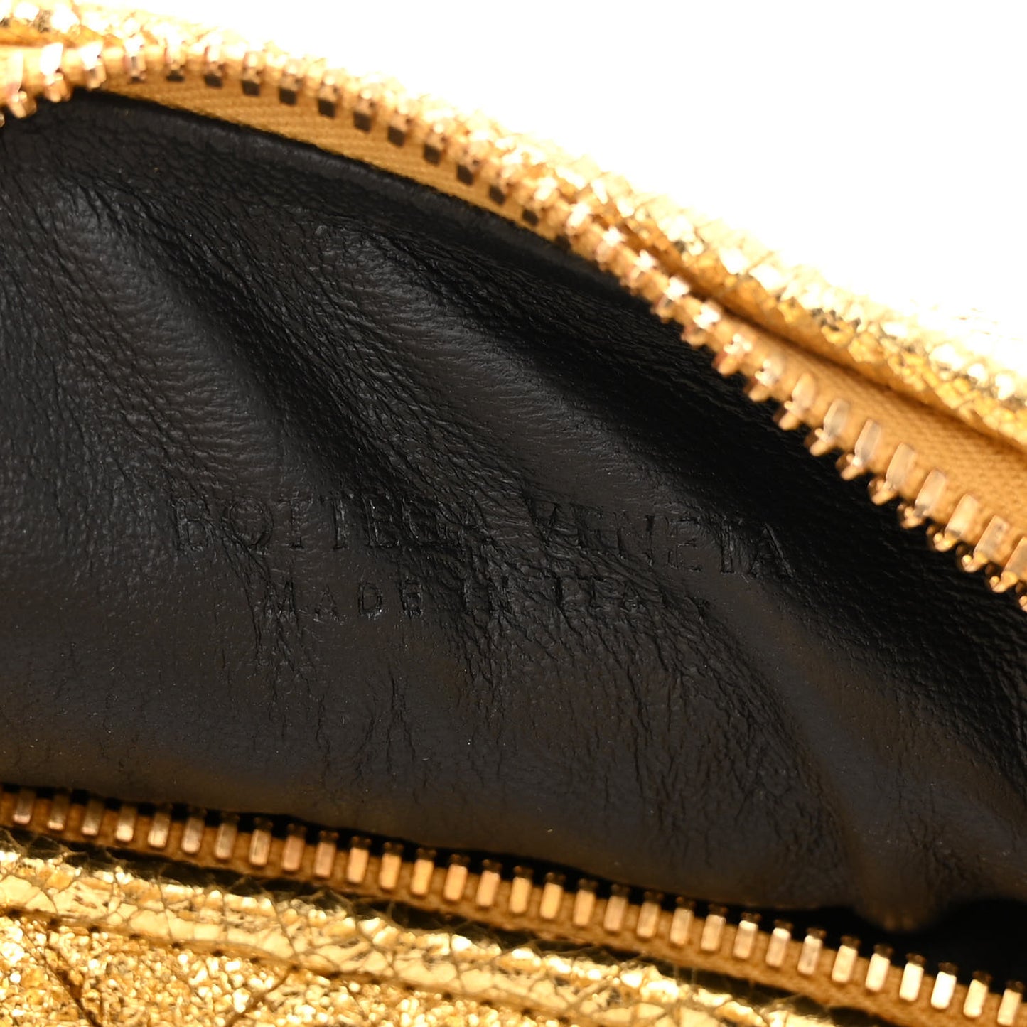 Metallic Nappa Intrecciato Mini Jodie Gold