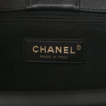 Chanel Caviar Quilted In Out Flap Shopping Tote Black 7 of 12