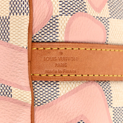 Louis Vuitton Damier Azur Tahitienne Speedy Bandouliere 30 Rose Ballerine 6 of 14