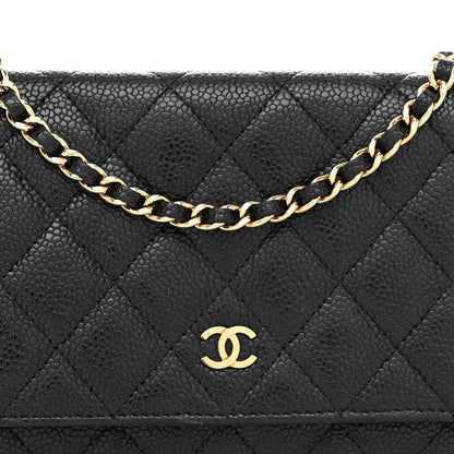 Chanel Caviar Quilted Wallet on Chain WOC Black 9 of 12
