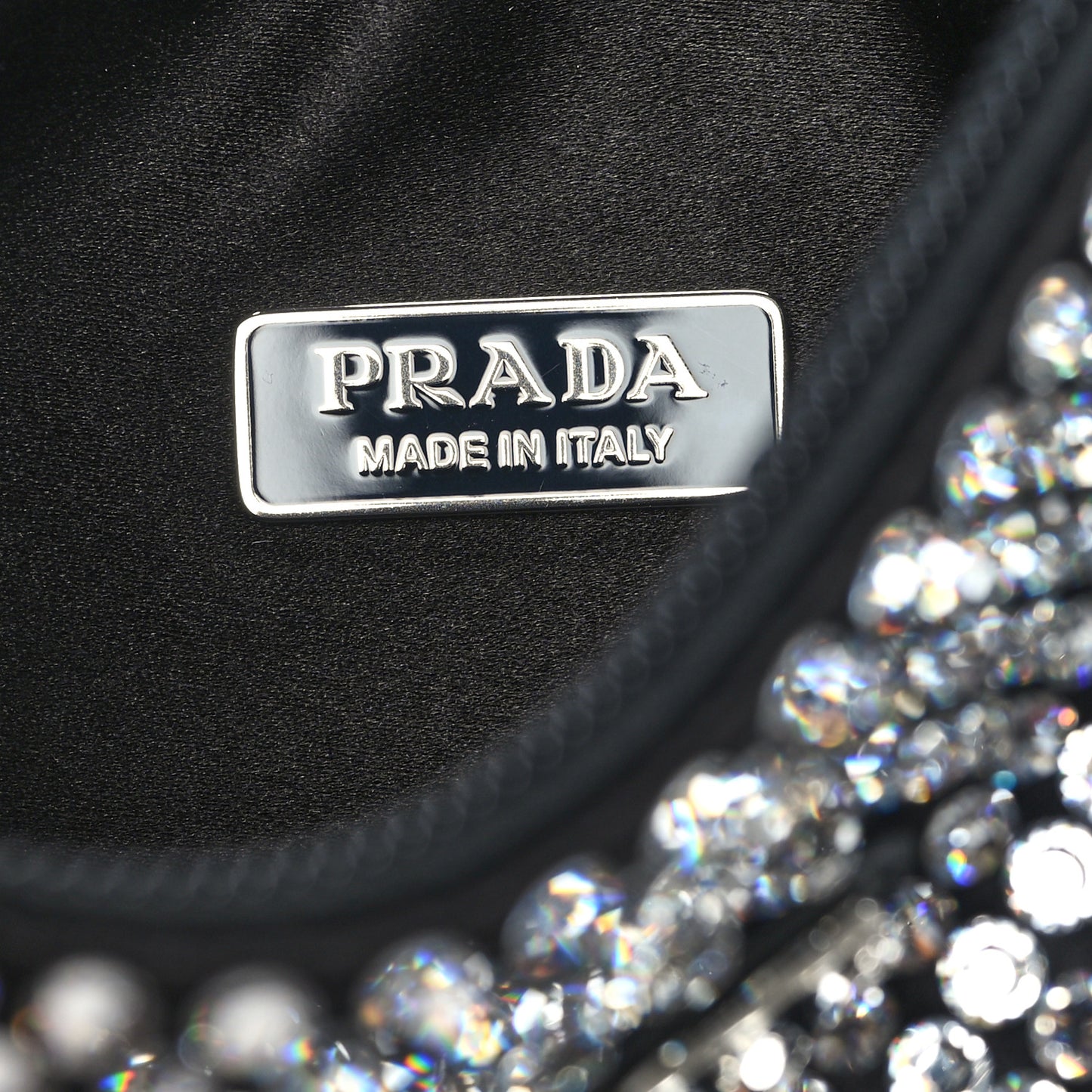 Satin Crystal Mini Re-Edition 2000 Bag Cristal