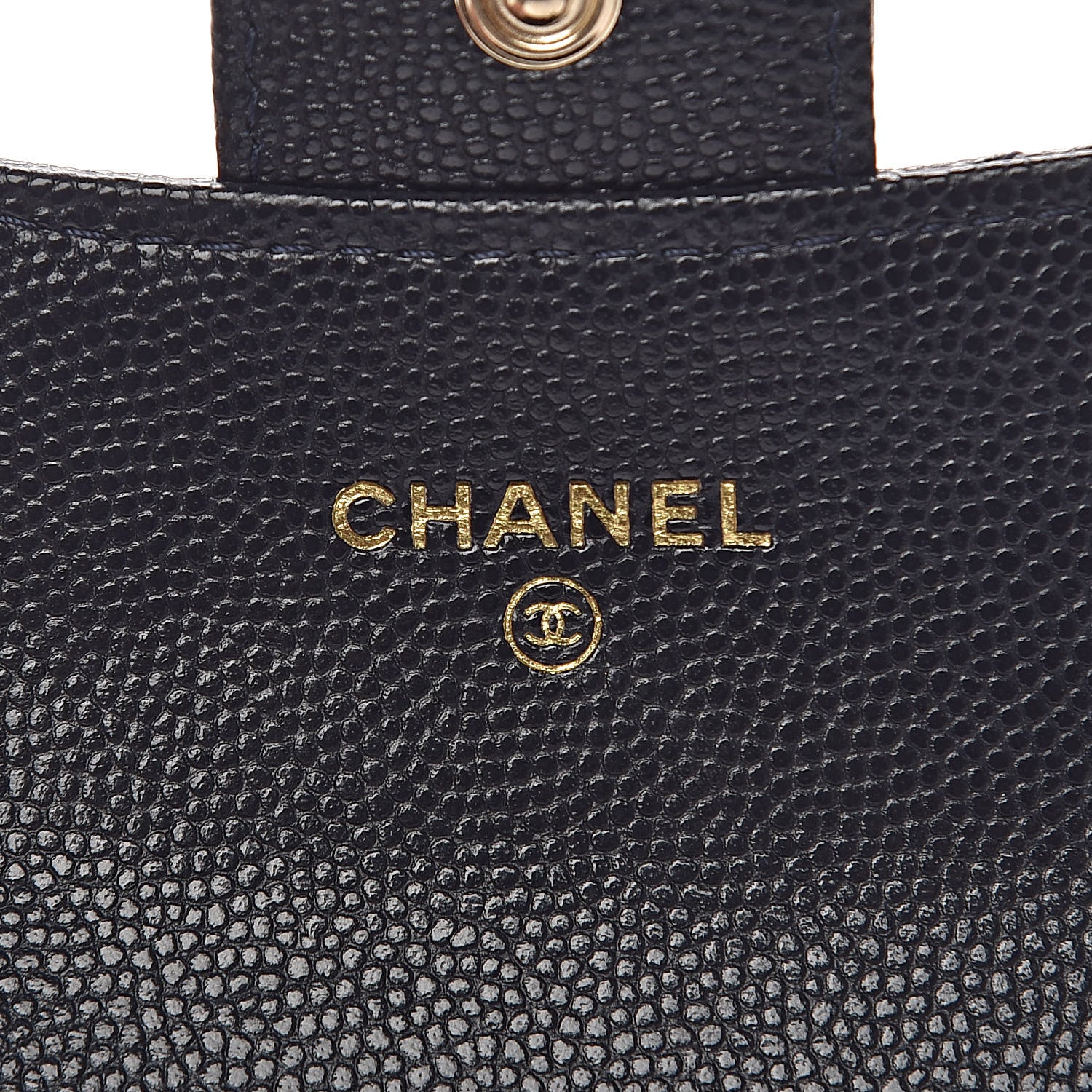 Chanel Caviar Quilted Flap Card Holder Wallet Navy Blue 6 of 12