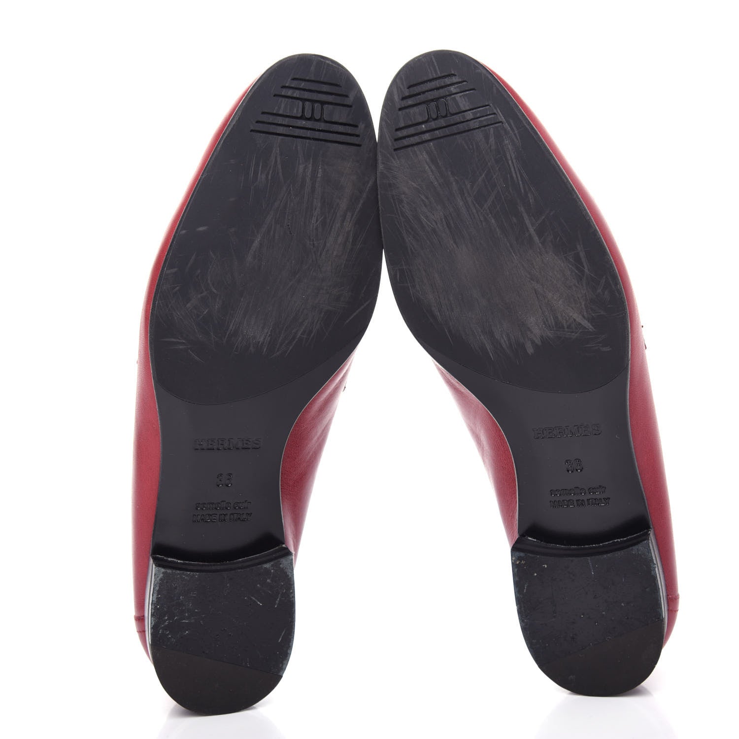 Hermes Goatskin Womens Royal Loafers 36 Rouge Tibétain 6 of 10