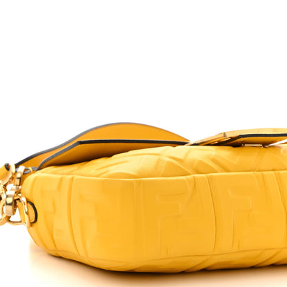 Fendi Nappa FF 1974 Embossed Baguette Mimosa 8 of 10