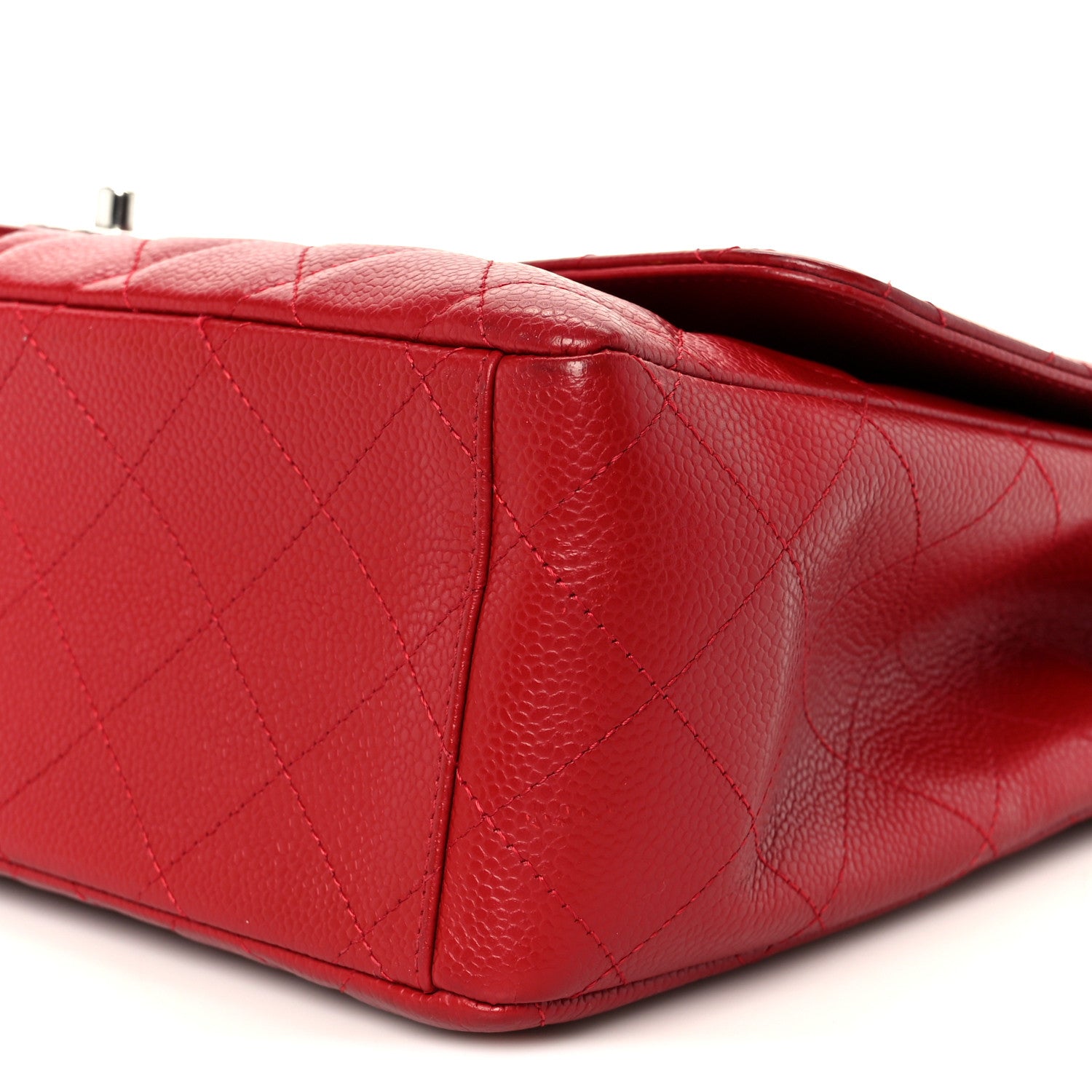 Chanel Caviar Quilted Maxi Single Flap Red 11 of 11