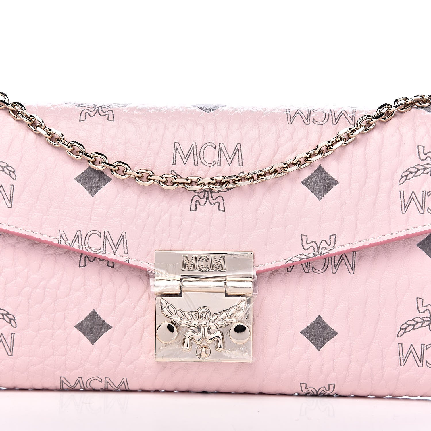 MCM Visetos Large Patricia Wallet On Chain Soft Pink 9 of 10