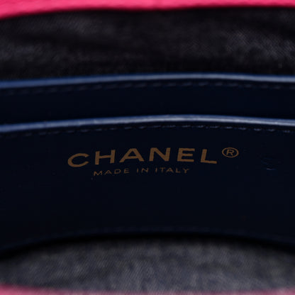 Chanel Lambskin Resin Elegant Chain Vanity Case Dark Pink 6 of 11