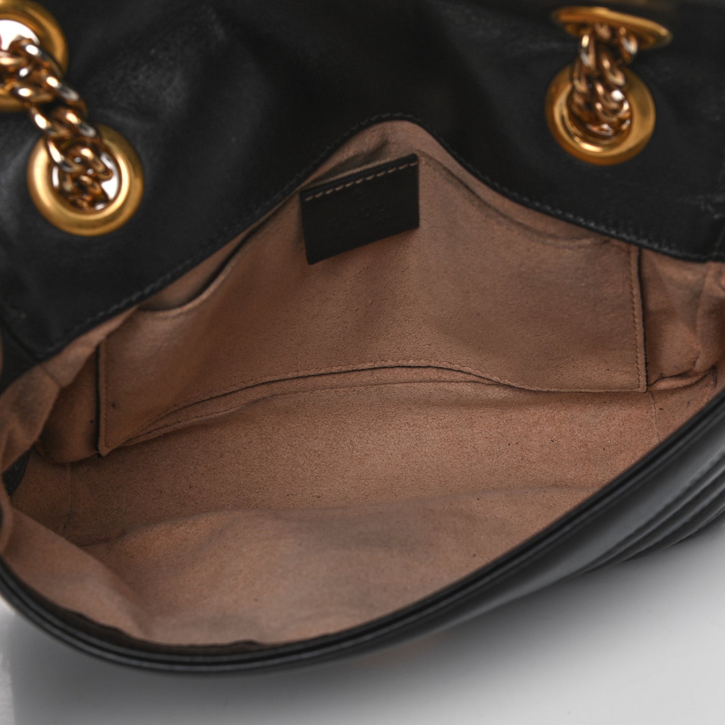 Calfskin Matelasse Mini GG Marmont Shoulder Bag Black